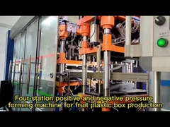 Kullanılmış Otomatik Üç İstasyonlu Vakum Oluşturma Makinesi Evcil hayvanları beslemek için Kullanılmış Gıda Konteynerleri