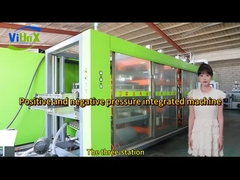 Üç istasyonlu pozitif ve negatif basınçlı entegre makine