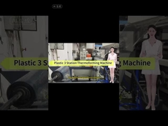 Tamamen otomatik plastik 3 istasyonlu termoform makinesi