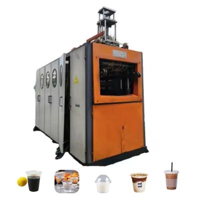 730*420mm şekillendirme alanı PP kahve bardağı ve PET soğuk içecek bardağı için plastik bardak makinesi