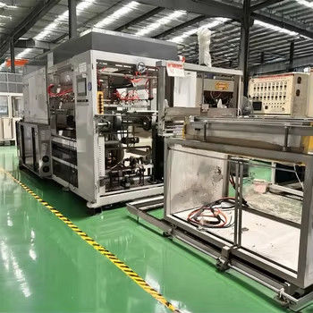 Tamamen Otomatik PP Plastik Konteyner Tabak Kutusu Basınç Vakum Kalıplama Makinesi Maksimum Kalıplama Derinliği 180mm 380V