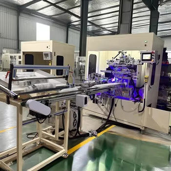90-120mm plastik ve kağıt bardak baskı makinesi PLC kontrolü ve dokunmatik ekranla