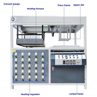 560 * 610mm Maksimum Formasyon Alanı ile Plastik Üretimi için Otomatik Küçük Vakum Formasyon Makinesi