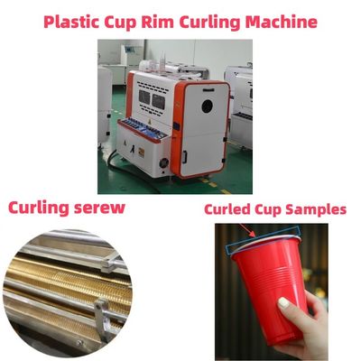 Tamamen otomatik Plastik bardak kenarı kıvrım makinesi
