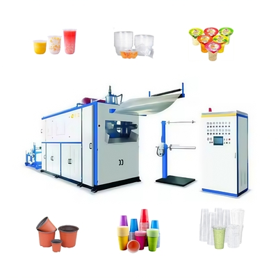 Yüksek verimlilikli plastik kase yapım makinesi plastik termoforming makinesi
