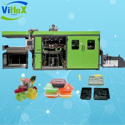 Tamamen Otomatik Plastik Kek Kutusu Yapma Makinesi Plastik Öğle Yemeği Kutusu Yapma Makinesi