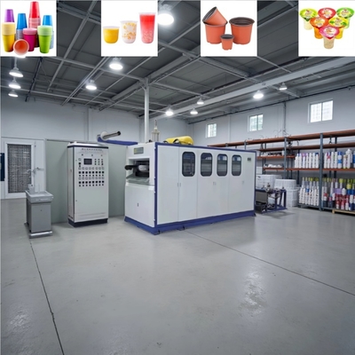 PLC Plastik Termoforming Makinesi 4100x1500x2200mm fincan ve kaplar için
